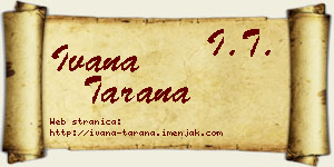 Ivana Tarana vizit kartica